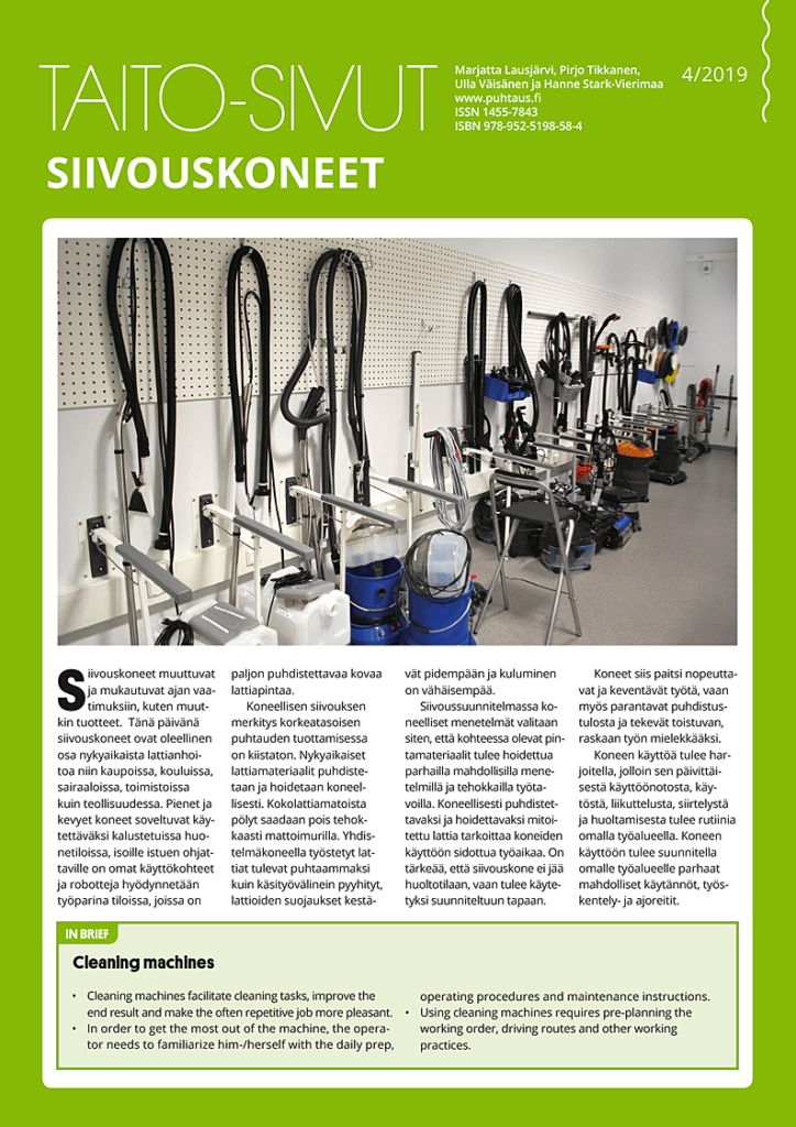 Taito-sivut - Siivouskoneet